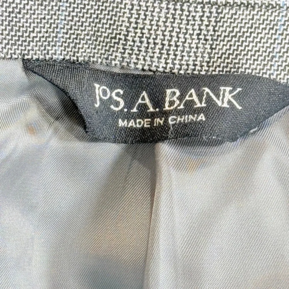 Jos A Bank Signature Collection Silk Camelhair Blazer Men 42R Tan Plaid Coat